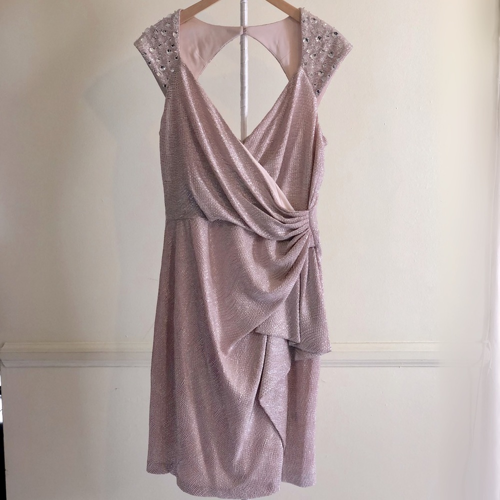 Maggy London Pink w/Silver Shimmer Dress